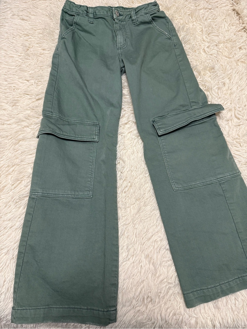 Olive Green Cargo‎ Pants with Flap Pockets